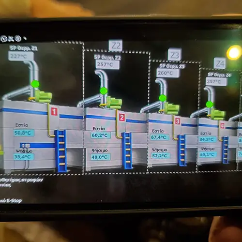 Ecran de controle industrie